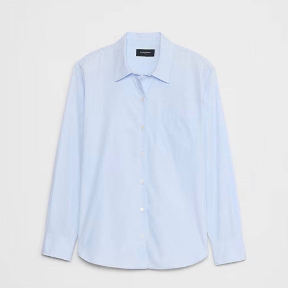GAP White Button-Down Shirt - CLASSIC POPLIN SHIRT - Picture 2 of 3